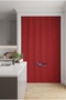 Crown Red Solid Color Soft Background Curtain, Pleatless Flat Planting, Extrafor Drawstring, Single Wing - 2