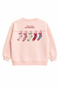 Girl's Sweater Printed Oversize Sweatshirt Pink - 2