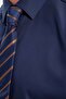 Regular Fit Navy Blue Non-Iron 100% Cotton Eco-Friendly Ecotex Certified Shirt - 5
