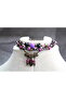 Purple Lava Stone Multi-Layered Bohemian Bracelet |   Crystal Beaded Adjustable Women's Bracelet - 5