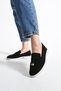 Black Daily Wearable Women's Loafer Suede Shoes - 2