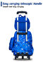 Astronaut Kids 3 Pcs Set (Trolly School Bag, Lunch Bag, Pencil Pouch) Rolling Backpack with Wheels, Convertible, Large Capacity, Side Pockets - 4