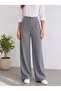 Women's Gray High Waist Pleated Buttoned Lycra Flexible Comfortable Fit Palazzo Pants