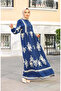 Tile Pattern Dress 4100-05 Navy Blue - 5