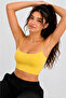 Women's Thin String Strap Double-Layered Crop Blouse, Basic Bustier - 6