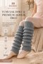 Original 7-12 Years Old Girls' Leggings Socks - Premium Acrylic Knit Special Design for Kids Ballet Dance Gymnastics Leg Warmer Foot Warmer Children's Leggings - Gray - 5