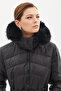 Removable Hooded Goose Down Coat Black - 7