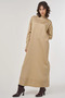 Half Turtleneck Knitwear Dress Stone