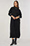 Half Turtleneck Knitwear Dress Black