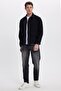 Men's Relax Fit Comfortable-Cut Dual-Pocket Denim Black Denim Jacket Shirt - 4