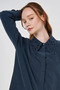 Collar and Cuff Detailed Modal Tunic in Dark Navy Blue - 6
