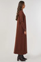Half Turtleneck Knitwear Dress Dark Brown - 7