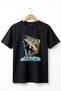 Fishing Hunting Fish Printed 100% Cotton Premium Black T-Shirt