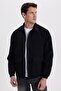 Men's Relax Fit Comfortable-Cut Dual-Pocket Denim Black Denim Jacket Shirt