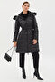 Removable Hooded Goose Down Coat Black - 3