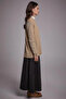 Crew Neck Corded Knitwear Blouse Stone - 6