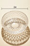 Selen Concept Cage Model Handmade Large Size Glass Salad Bowl - 4