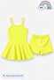 Girl's Waitress Swimsuit Dress and Shorts 2-Piece Set 12419