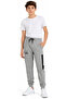 Boy / Girl Young Text Patterned Gray Sweatpants with Front Pieces and Zipper Accessories