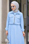 Jacket Zippered Dress Baby Blue - 2
