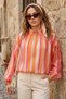 Women's Zippered Modal Fabric Ahenk Colored Jacket
