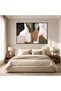 Abstract Design Double Canvas Painting Set of 2 (40x60 cm) – Framed Wall Art with Black Hollow Frame - 2
