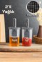 0520 2-Piece Labeled Silicone Brush Oil Vinegar Bowl - Oil Bowl-Sauce Bowl Food Storage Container 350 Cc - 2
