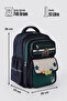 Ç-51981 School Bag Backpack Dark-Green - 8