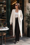 Women's Bearded Knitwear Long Knitted Cardigan 265028