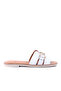 Suzy- Genuine Leather Gold Buckle Women's Slippers Summer Casual Comfortable Flat Sole - 2