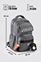 Ç-52003 School Bag Backpack Gray - 8
