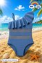 Girl's One-Piece Swimsuit with Ruffle and Tulle Detail. 12840