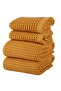 Luxury 4-Piece Waffle Weave Towel Set (2 Bath + 2 Hand), 100% Cotton Quality Quick-Drying Towels