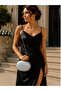 Silver Color Satin Fabric Material Design Evening Dress Clutch Chain Strap Hand-Held Wedding Engagement Evening Bag - 2
