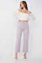 Women's Basic Cut-Cut Jeans Trousers Lilac - 2