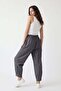 Loose Cut Elastic Waist Casual Women's Pants - 3