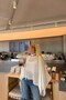 Transparent Textured Tight Knit Cape Blazer - 3
