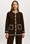 Shepherd's Double Knitwear Set with Stitching and Pocket Detail