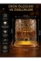 360 °   Rotating Premium Metal Bearing Glass Cup |   Patterned Premium Cocktail and Beverage Glass 270 ml - 8