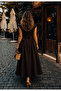 Long Dress with Back Lacing - 3