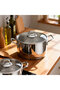 Güral 20 cm Stainless Steel Deep Pot Metal Handle