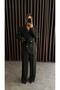 Women's Rose Accessory Detail Jacket and Pants Set - 4