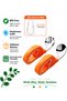 Orange Color Figured Premium Children's Bpa-Free Silicone Handle Stainless Steel Tip Fork-Spoon, S. Box - 6