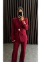 Gold Button Blazer Jacket Set - Chic and Elegant - 2