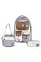 Rlx-1812 Set of 3 Children's Primary School Bag with Pen Holder and Lunch Bag Backpack Gray