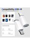 4 قطع محول USB C إلى Lightning، موصل للشحن السريع ونقل البيانات، أبيض، للأجهزة المحمولة - 4