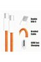 1m 3PCS-Orange 3Pcs 1M 60W Type-C Braided Fast Charging Cable Durable Weave USB-C Data Cord For iPho - 4