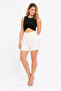 Women's Plus Size Bone Gabardine Fabric 5 Pocket Shorts 65N37444 - 6
