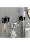 Adjustable Shower Head Holder with Hook,Waterproof Adhesive Handheld Shower Bracket,Silver - 7