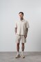 Men's La Dolce Vita Written Regular Fit T-Shirt Shorts Set Beige